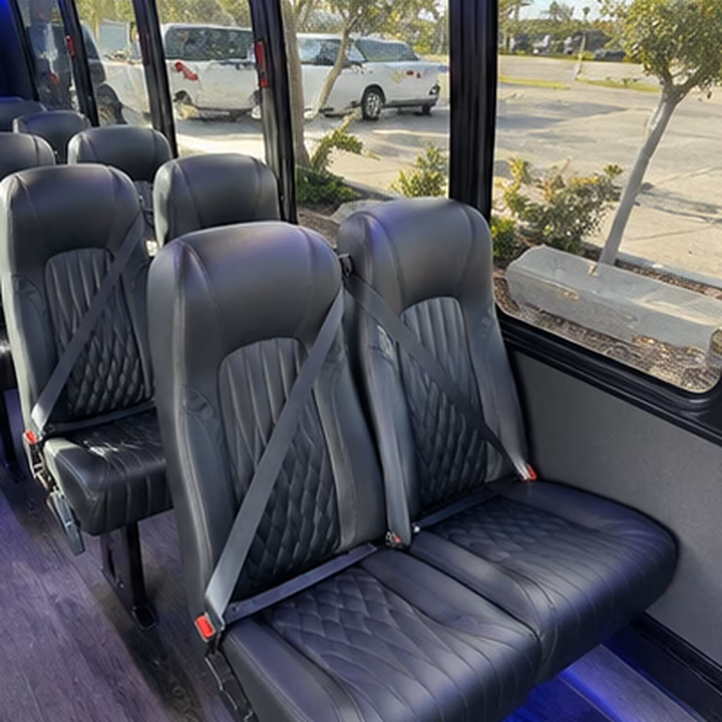 hayward 25 passenger minibus inside