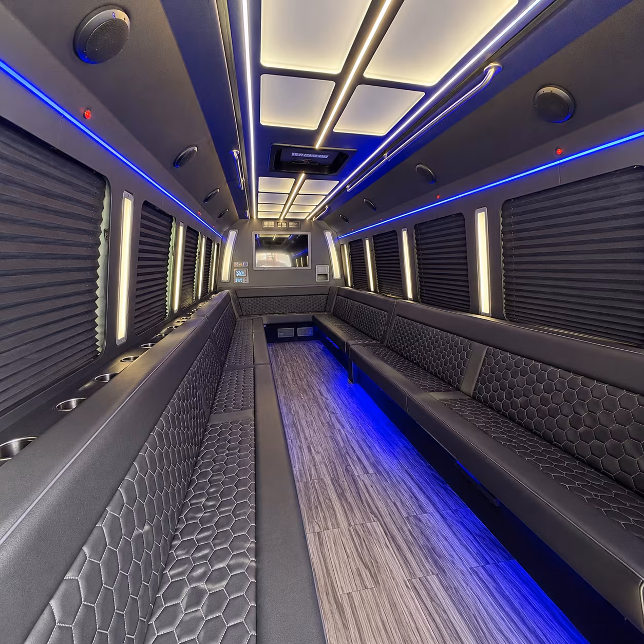 hayward 30 passenger party bus interior