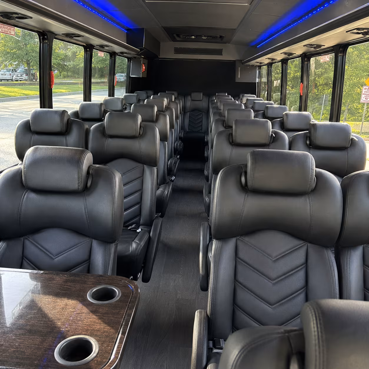 hayward 35 passenger minibus inside