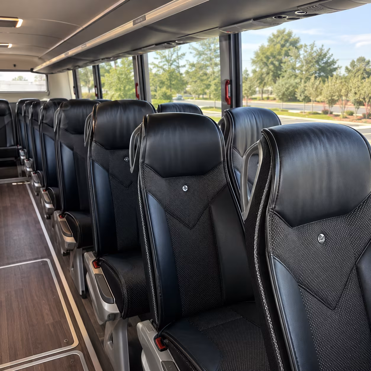hayward 45 passenger charter bus interior