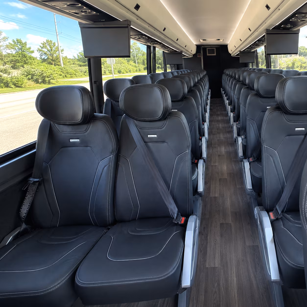 hayward 47 passenger charter bus inside